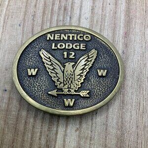 Vintage Boy Scouts "Nentico Lodge 12" Belt Buckle